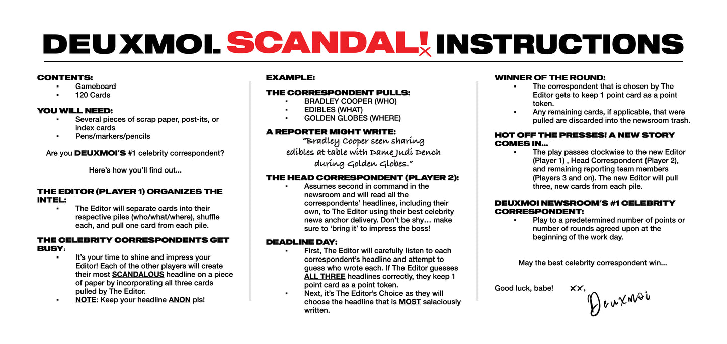 Deuxmoi Presents Scandal!